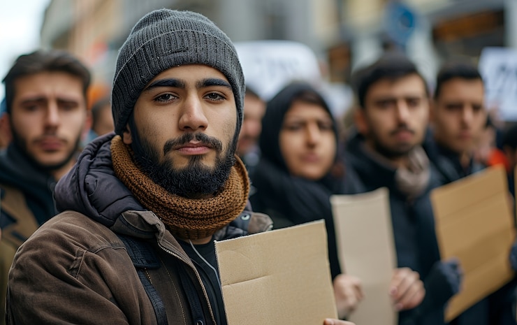 Kostenlose Foto arabische menschen demonstrieren zusammen