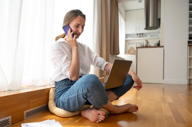 Arbeiten von zu Hause aus Zeitmanagement-Konzept