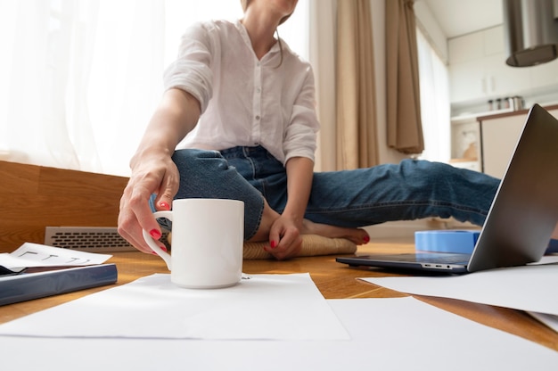 Arbeiten von zu Hause aus Zeitmanagement-Konzept