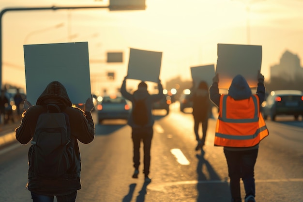 Kostenloses Foto arbeiter, die für ihre arbeitsrechte protestieren