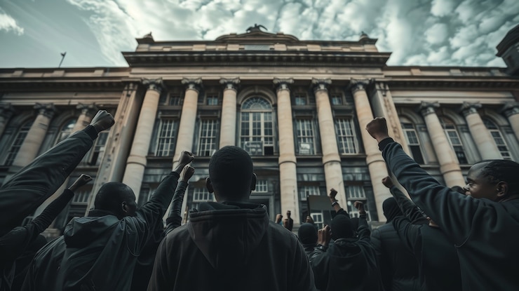 Kostenlose Foto arbeiter, die für ihre arbeitsrechte protestieren