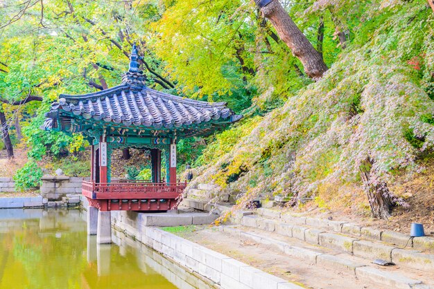 Architektur im Changdeokgung-Palast in Seoul-Stadt in Korea