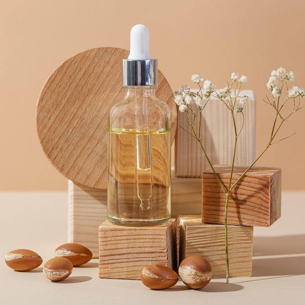 Kostenloses Foto argan-produktsortiment von vorne