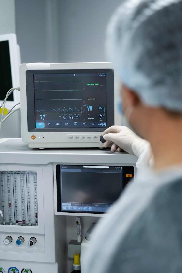 Kostenlose Foto arzt überwacht den puls des patienten