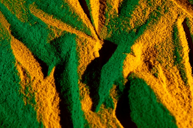 Asymmetrischer Sand formt Draufsicht