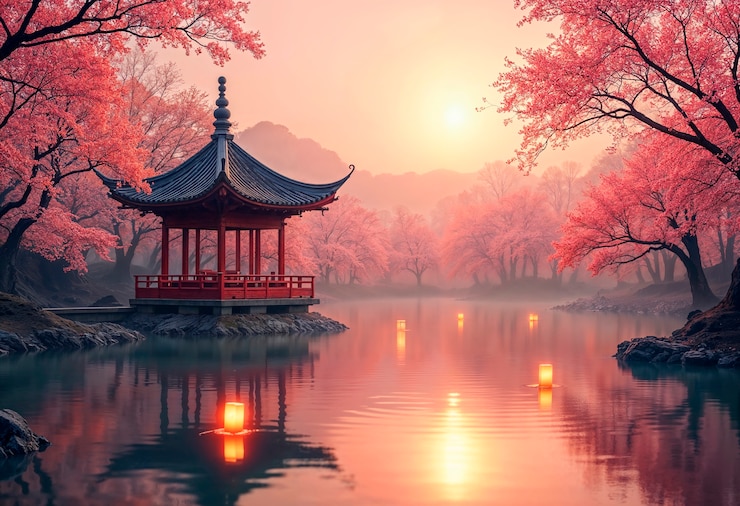 Kostenlose Foto atemberaubende chinesische umweltlandschaft