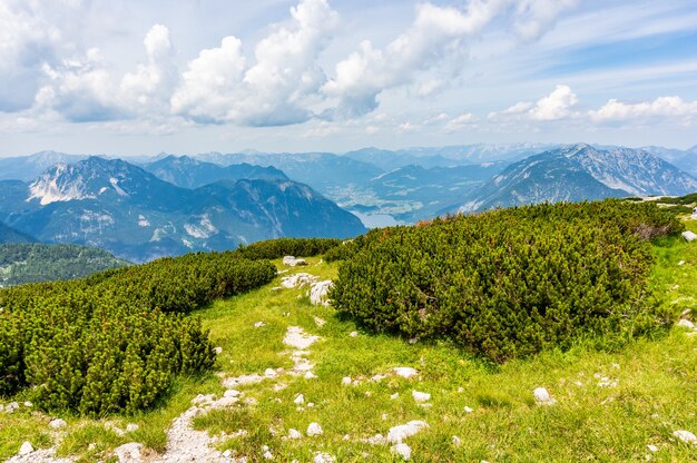 Kostenloses Foto atemberaubende szene der malerischen welterbespirale obertraun österreich