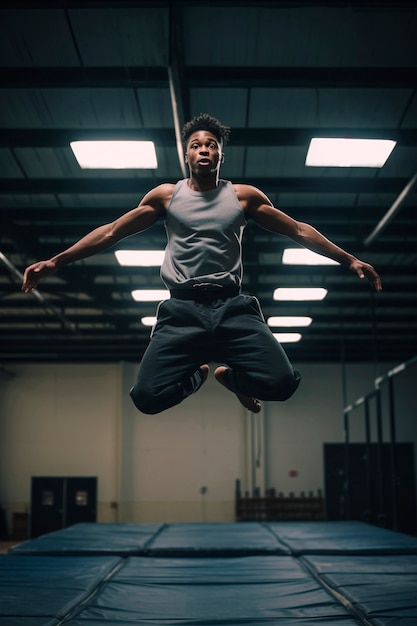 Kostenloses Foto athletischer, muskulöser mann trainiert im fitnessstudio gymnastik