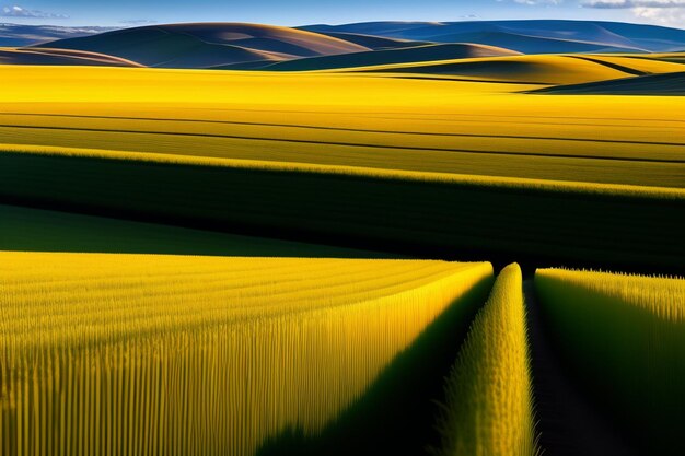 Kostenloses Foto auf diesem foto ist ein feld mit goldenem weizen zu sehen.