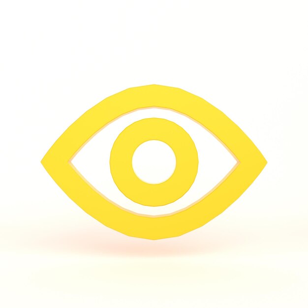 Auge, Symbol, Vorderseite, Mit, Weiß, Hintergrund