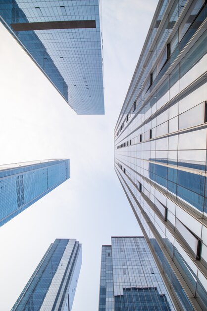 Außenfassade eine hohe Reflexion blau