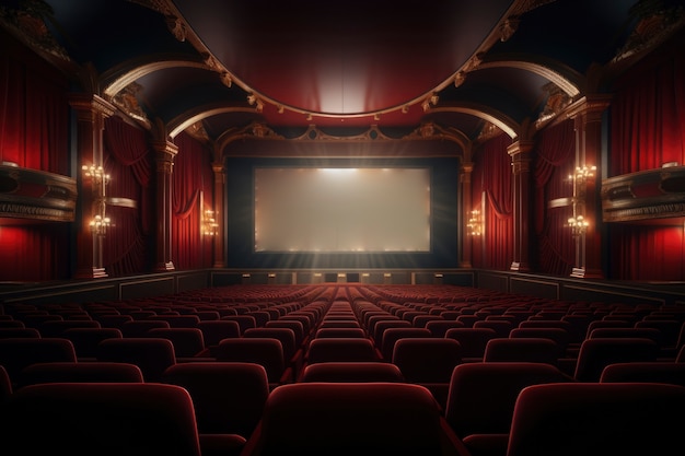 Aussicht auf den 3D-Kino-Kinoraum