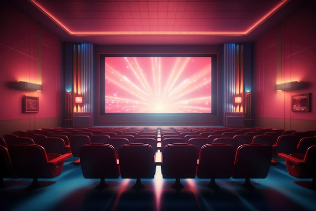 Kostenloses Foto aussicht auf den 3d-kino-kinoraum