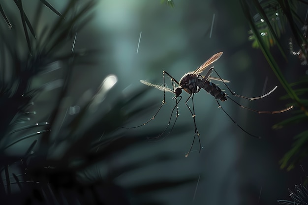 Kostenloses Foto aussicht auf ein mosquito mit flügeln