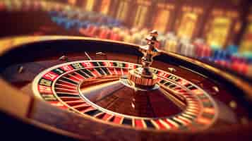 Kostenloses Foto aussicht auf ein roulette-spiel in einem casino