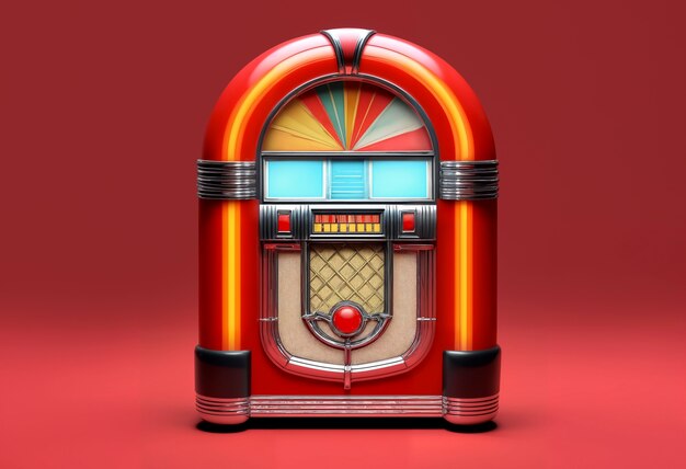 Aussicht auf eine retro aussehende Jukebox-Maschine