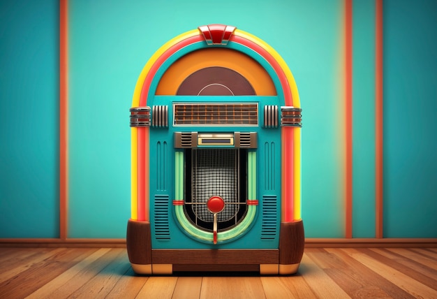 Kostenloses Foto aussicht auf eine retro aussehende jukebox-maschine