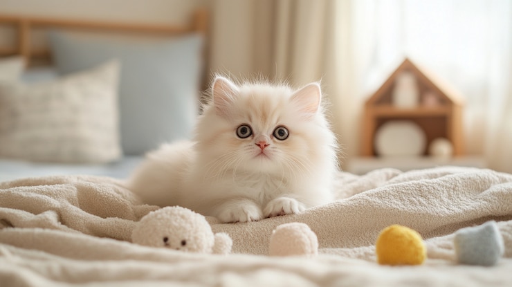 Kostenlose Foto aussicht auf eine wunderschöne persische hauskatze