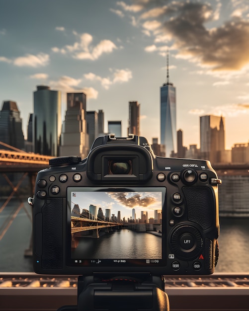 Aussicht auf New York City durch die Kamera