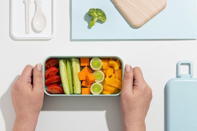 Kostenloses Foto auswahl an japanischen bento-boxen