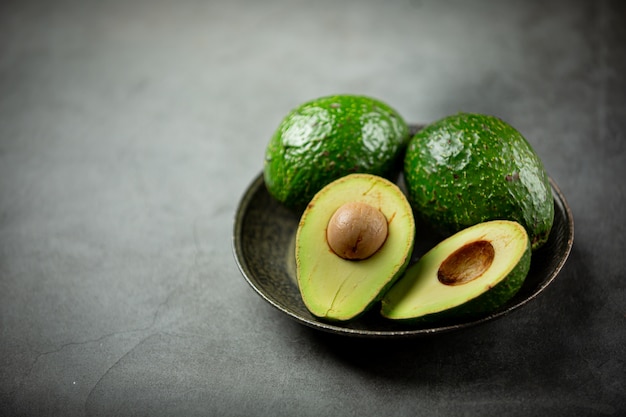 Avocado Produkte aus Avocados Lebensmittelernährungskonzept.