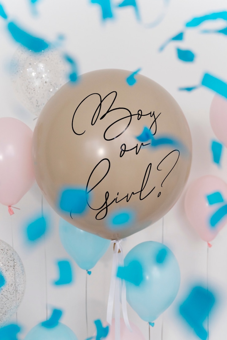 Kostenlose Foto babys gender-enthüllungsparty