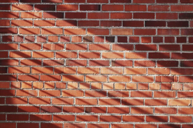 Backsteinmauer mit Linienschatten