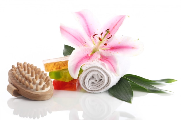 Badezimmer invertory und Lilienblume