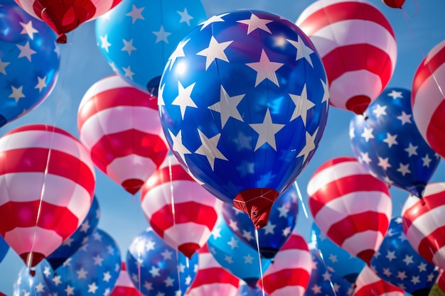 Ballon mit der amerikanischen Flagge für uns National Loyalty Day Feier