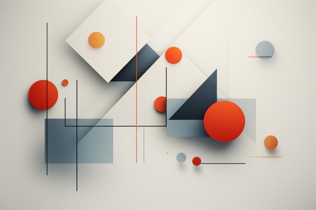 Banner mit geometrischen Formen in einer Vintage-Palette