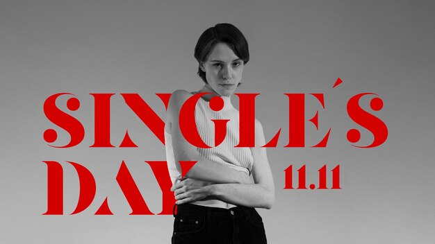 Banner zum Tag der jungen Frau in mittlerer Aufnahme