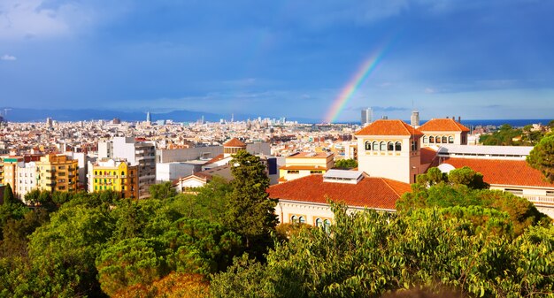 Barcelona vom Nationalpalast von Montjuic