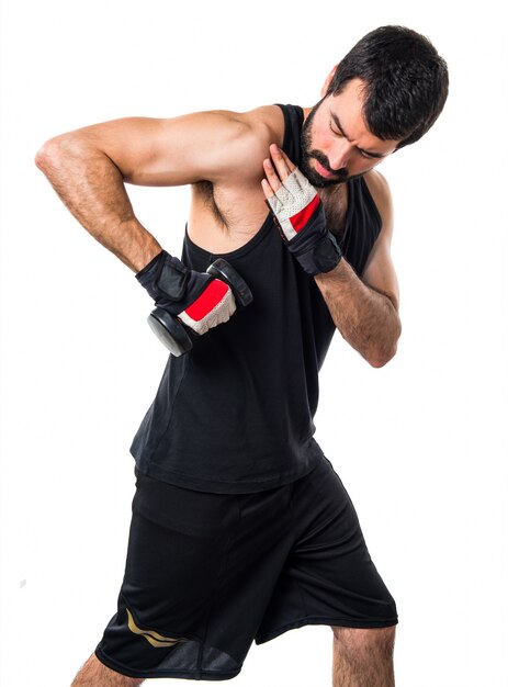 Bart fitness barbell erwachsener mann