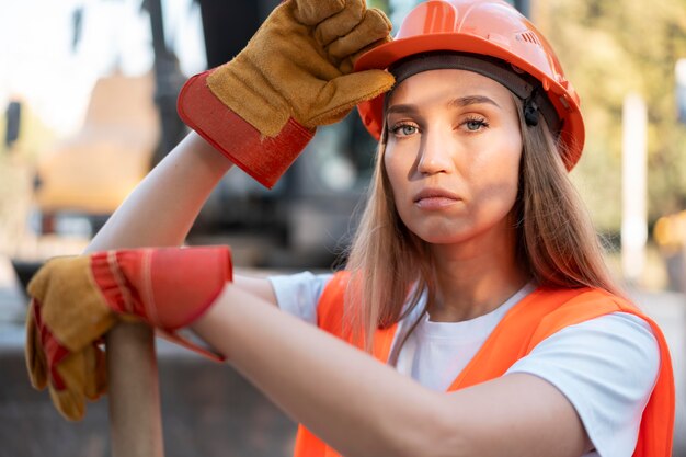 Bau- und Bauarbeiter auf der Baustelle