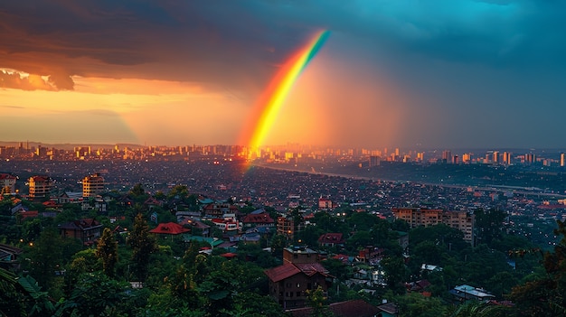 Kostenloses Foto beautiful rainbow in nature