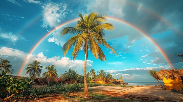 Kostenloses Foto beautiful rainbow in nature