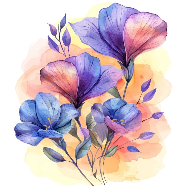 Kostenloses Foto beautiful watercolor floral arrangement