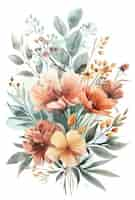 Kostenloses Foto beautiful watercolor floral arrangement