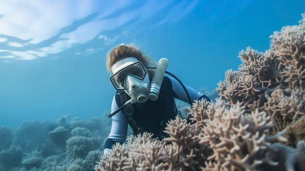Kostenloses Foto bedrohung durch korallenbleichung seeleben