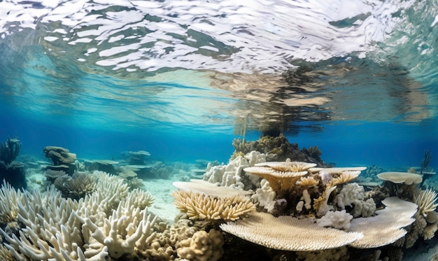 Kostenloses Foto bedrohung durch korallenbleichung seeleben