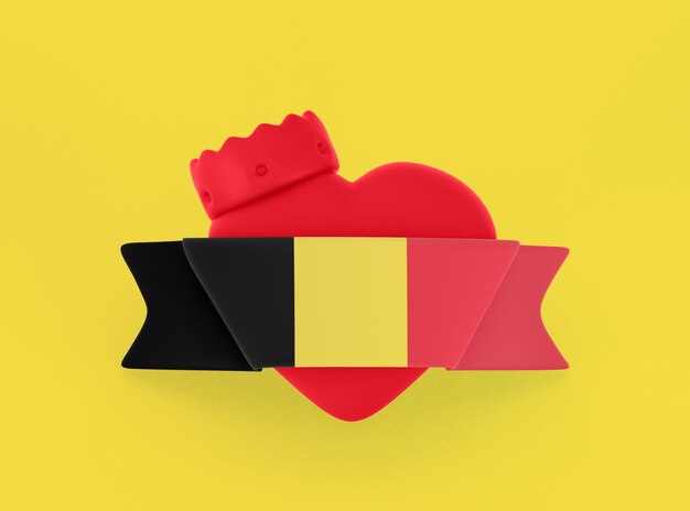 Belgien-Herz-Banner