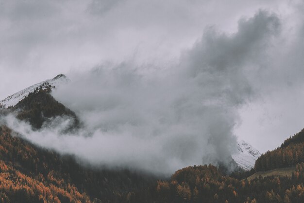 Berg mit Nebel