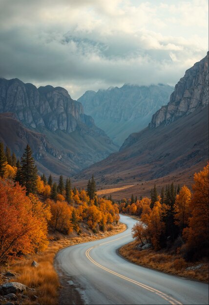 Bergstraße im Herbst