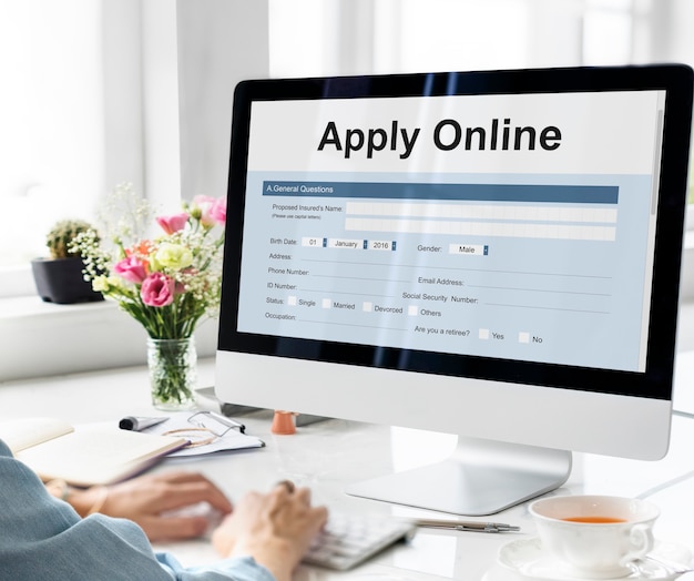Bewerben Sie sich Online-Bewerbungsformular Rekrutierungskonzept
