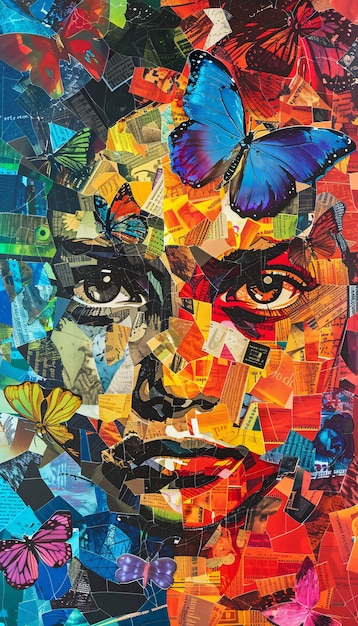 Bewusstsein für den Tag des Autismus mit farbenfrohem Porträt