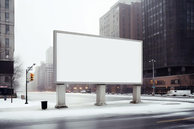 Kostenloses Foto bild einer leeren plakatwand auf einer tafel in einer brutalistischen stadt