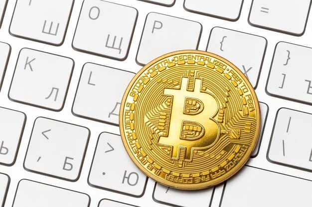 Bitcoin auf der Tastatur