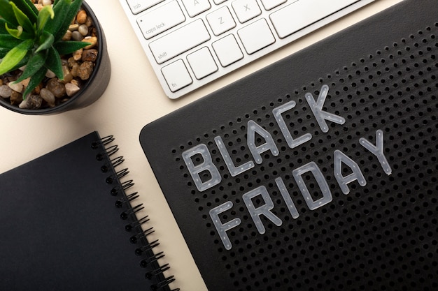 Kostenloses Foto black friday elemente arrangement