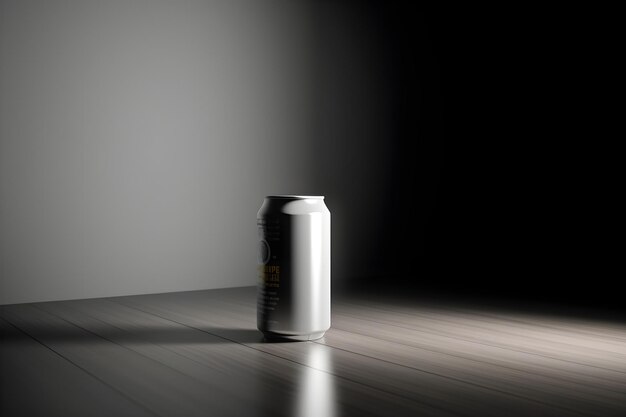 Kostenloses Foto blankodosen-drink-attrappe mit filmischer lichtfotografie