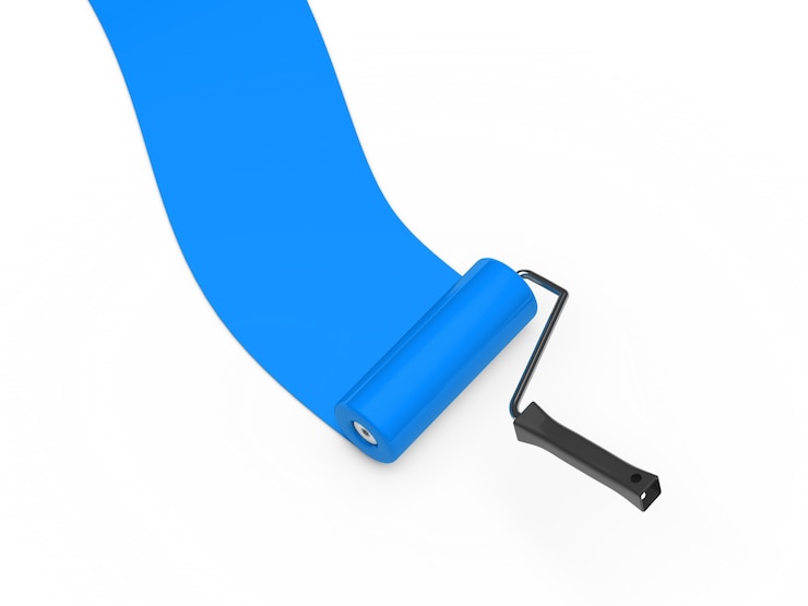 Kostenlose Foto blaue farbroller